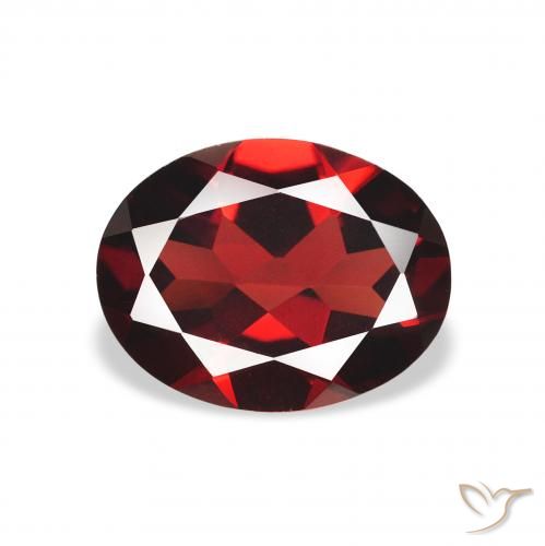 2.01ct طبيعي احمر غامق عقيق الألماندين, بيضوي, VVS-VS