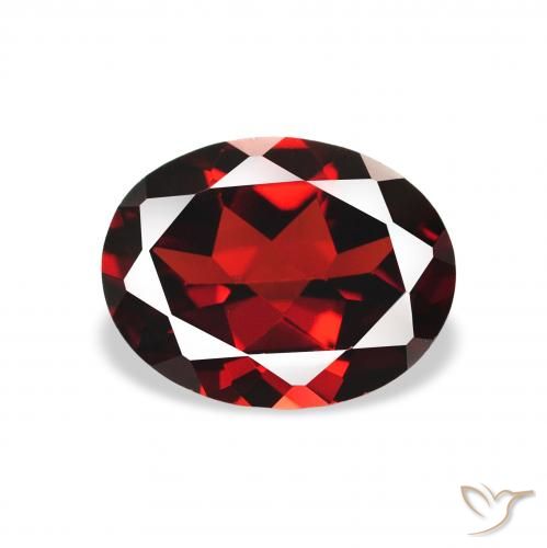 2.15ct طبيعي أحمر غامق عقيق الألماندين, بيضوي, VVS-VS