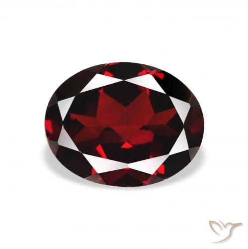2.21ct طبيعي أحمر دموى غامق عقيق الألماندين, بيضوي, VVS-VS