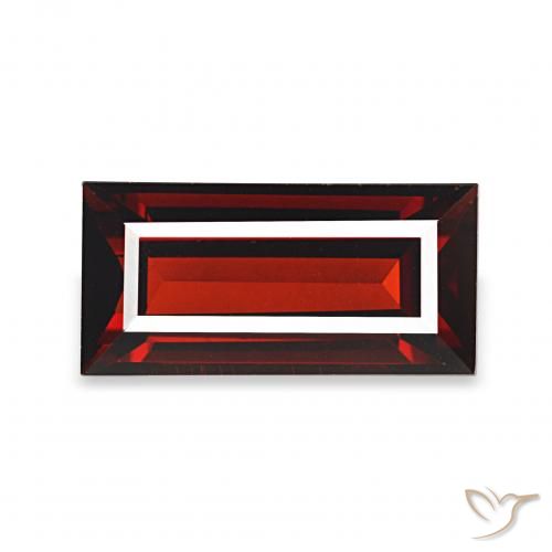2.09ct احمر غامق عقيق الألماندين, باجيت, VVS