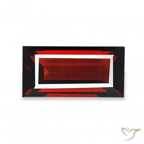 1.92ct أحمر غامق عقيق الألماندين, باجيت, VVS
