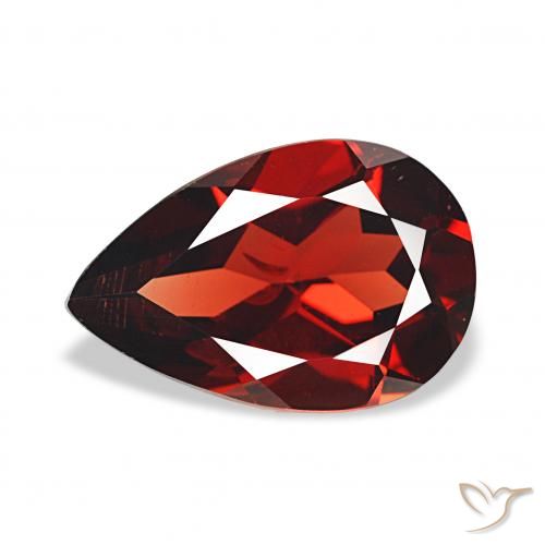 3.30ct احمر غامق عقيق الألماندين, شكل الكمثرى, قليلا جدا