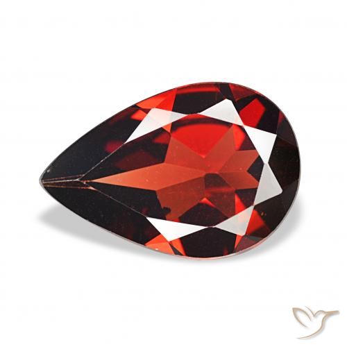 2.80ct احمر غامق عقيق الألماندين, شكل الكمثرى, VVS