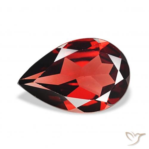 3.01ct أحمر دموى غامق عقيق الألماندين, شكل الكمثرى, VVS