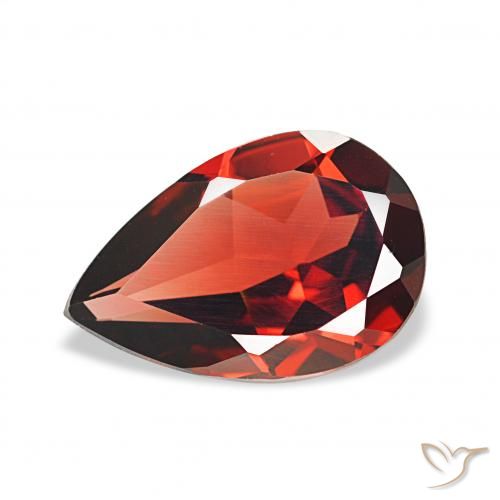 3.04ct أحمر متوسط عقيق الألماندين, شكل الكمثرى, VVS