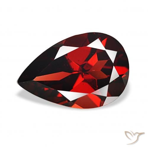 3.66ct احمر غامق عقيق الألماندين, شكل الكمثرى, VVS-VS