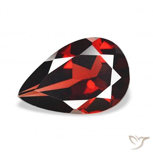 3.13ct احمر غامق عقيق الألماندين, شكل الكمثرى, VVS-VS