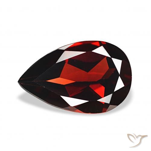 3.05ct أحمر غامق عقيق الألماندين, شكل الكمثرى, VVS-VS