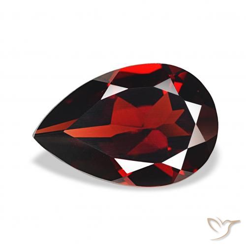 3.30ct أحمر غامق عقيق الألماندين, شكل الكمثرى, VVS-VS