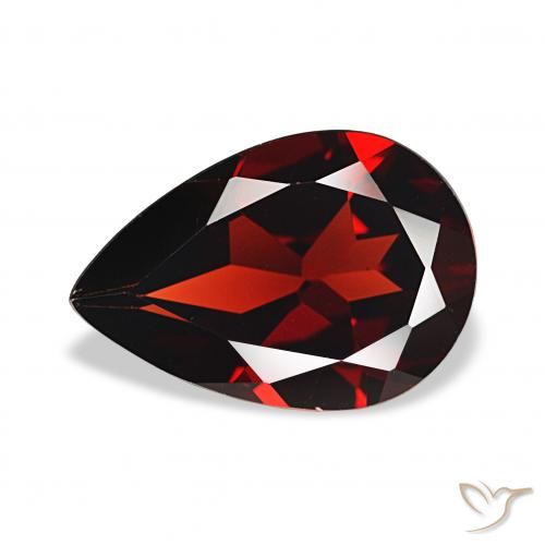 3.22ct احمر غامق عقيق الألماندين, شكل الكمثرى, VVS-VS