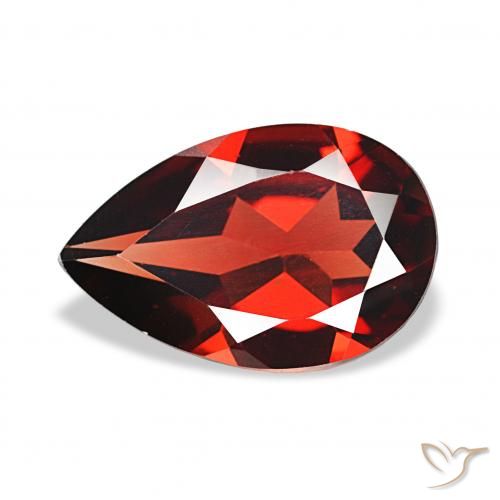 2.90ct احمر غامق عقيق الألماندين, شكل الكمثرى, VVS-VS