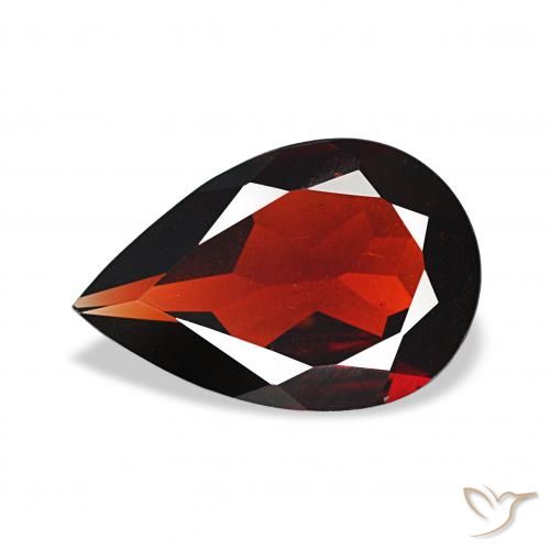 2.36ct أحمر غامق عقيق الألماندين, شكل الكمثرى, VVS-VS