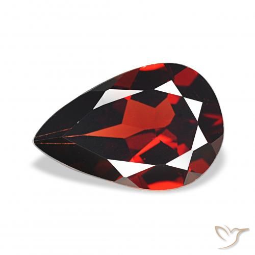 3.17ct احمر غامق عقيق الألماندين, شكل الكمثرى, VVS-VS