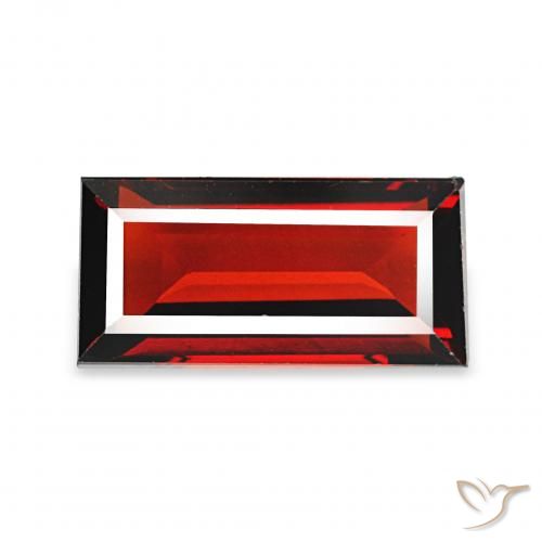 عقيق الألماندين أحمر الكشمش طبيعي، باجيت، 2.04 قيراط، VVS