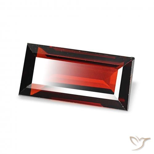 عقيق الألماندين أحمر الكشمش طبيعي، باجيت، 2.04 قيراط، VVS