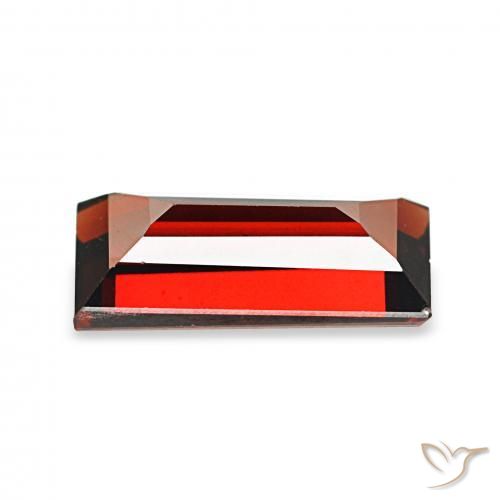 عقيق الألماندين أحمر الكشمش طبيعي، باجيت، 2.04 قيراط، VVS