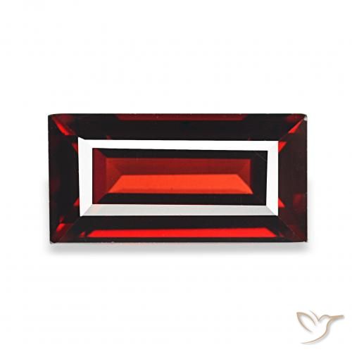 2.51ct أحمر غامق عقيق الألماندين, باجيت, VVS