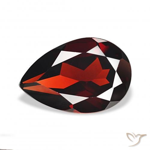 3.22ct أحمر غامق عقيق الألماندين, شكل الكمثرى, VVS-VS