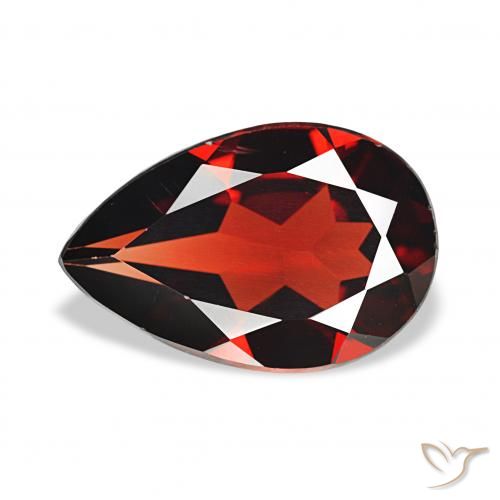 3.17ct احمر غامق عقيق الألماندين, شكل الكمثرى, VVS-VS