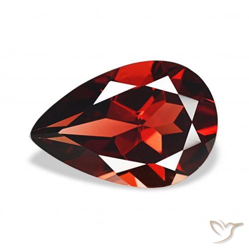 3.36ct أحمر غامق عقيق الألماندين, شكل الكمثرى, VVS-VS