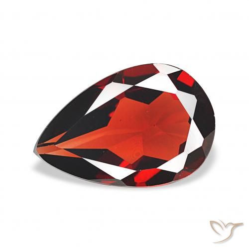 3.16ct أحمر متوسط عقيق الألماندين أحجار كريمة, شكل الكمثرى, VVS-VS
