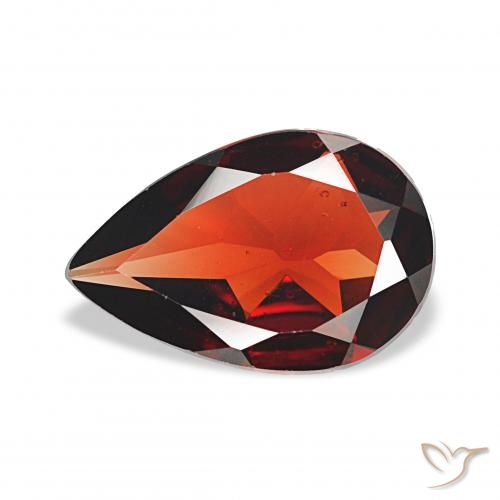 2.56ct أحمر متوسط عقيق الألماندين, شكل الكمثرى, قليلا جدا