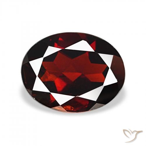 2.02ct احمر غامق عقيق الألماندين, بيضوي, قليلا جدا