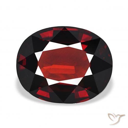 5.55ct أحمر غامق عقيق الألماندين, بيضوي, VVS-VS