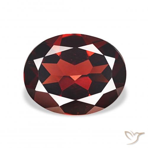3.73ct أحمر دموى غامق عقيق الألماندين, بيضوي, VVS