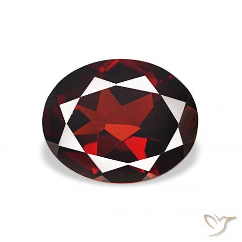 2.66ct أحمر دموى غامق عقيق الألماندين, بيضوي, VVS