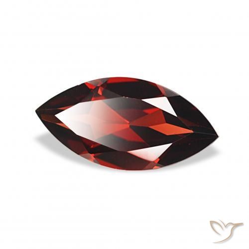 عقيق الألماندين احمر غامق طبيعي، ماركيز، 2.06 قيراط، VVS