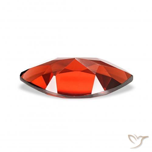 عقيق الألماندين احمر غامق طبيعي، ماركيز، 2.06 قيراط، VVS