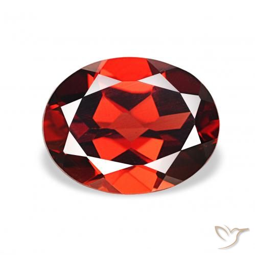 2.18ct أحمر متوسط عقيق الألماندين, بيضوي, VVS-VS