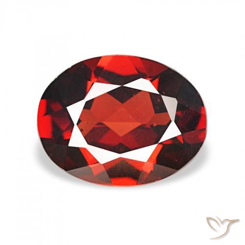 1.72ct أحمر غامق عقيق الألماندين, بيضوي, VVS-VS