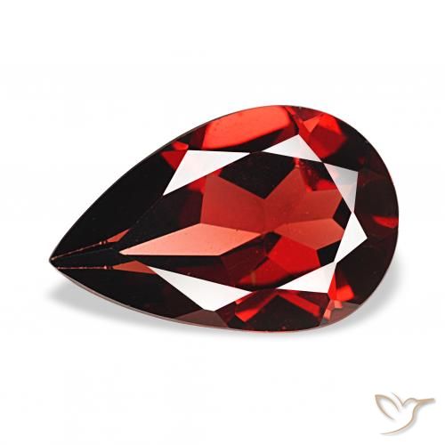 3.10ct احمر غامق عقيق الألماندين, شكل الكمثرى, VVS-VS