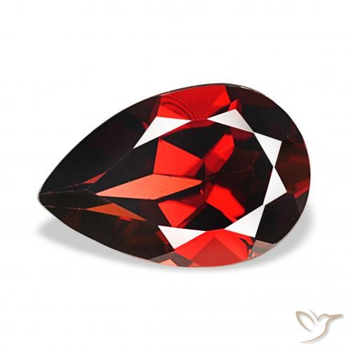3.43ct أحمر غامق عقيق الألماندين, شكل الكمثرى, VVS-VS