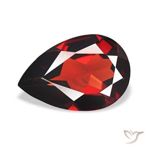2.83ct احمر غامق عقيق الألماندين, شكل الكمثرى, VVS-VS