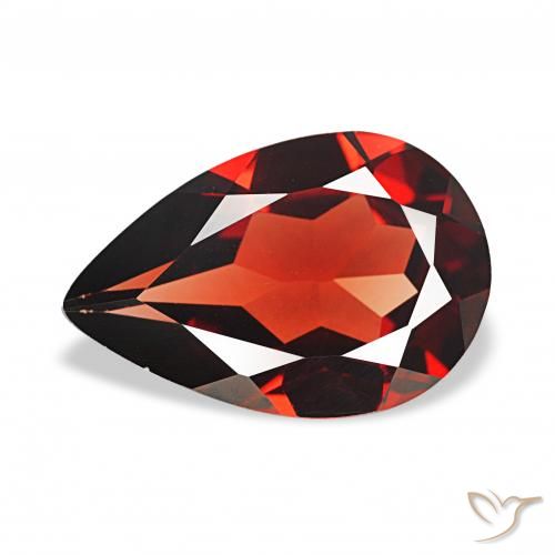 2.57ct أحمر دموى غامق عقيق الألماندين, شكل الكمثرى, VVS-VS