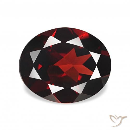 3.59ct احمر غامق عقيق الألماندين, بيضوي, VVS
