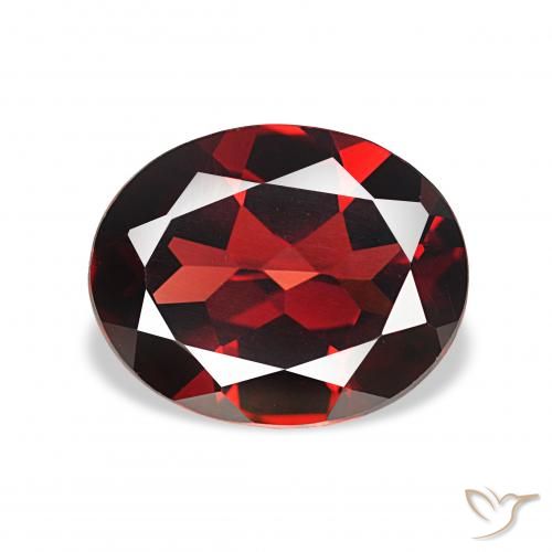 3.78ct أحمر غامق عقيق الألماندين, بيضوي, VVS