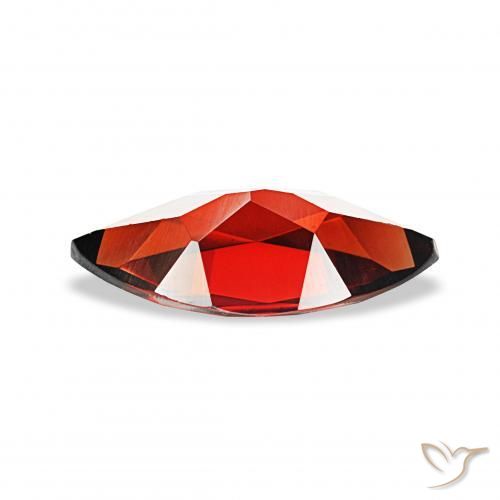 عقيق الألماندين احمر غامق طبيعي، ماركيز، 1.80 قيراط، VVS
