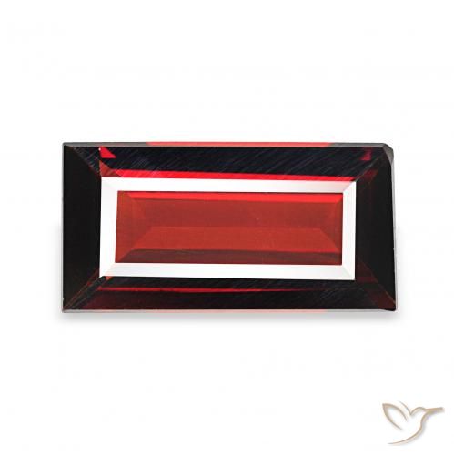 1.53ct أحمر غامق عقيق الألماندين, باجيت, VVS