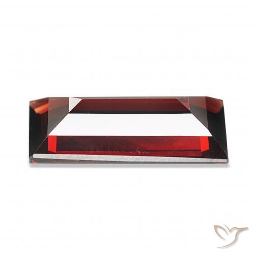 عقيق الألماندين احمر غامق طبيعي، باجيت، 1.67 قيراط، VVS