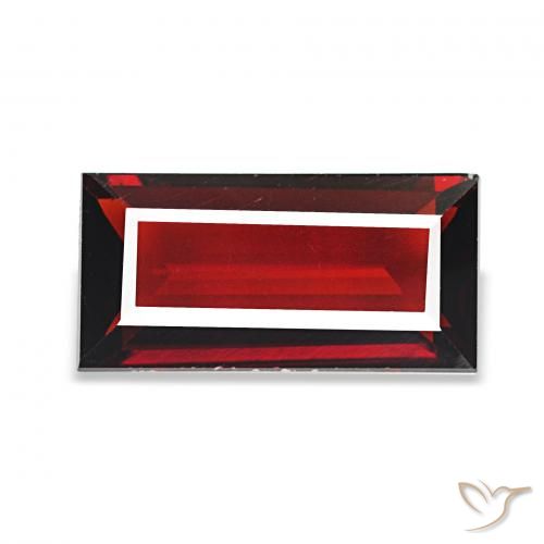 1.67ct احمر غامق عقيق الألماندين, باجيت, VVS