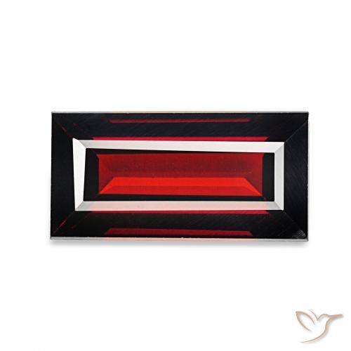 1.76ct أحمر غامق عقيق الألماندين أحجار كريمة, باجيت, VVS