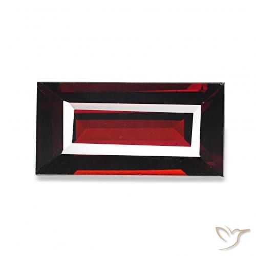 عقيق الألماندين احمر غامق طبيعي، باجيت، 1.80 قيراط، VVS