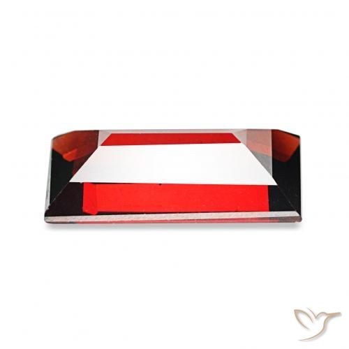 عقيق الألماندين احمر غامق طبيعي، باجيت، 1.80 قيراط، VVS