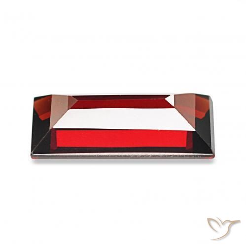 عقيق الألماندين احمر غامق طبيعي، باجيت، 1.61 قيراط، VVS