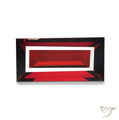 عقيق الألماندين أحمر الكشمش طبيعي، باجيت، 1.81 قيراط، VS-SI