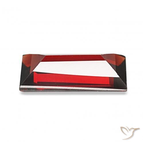 عقيق الألماندين احمر غامق طبيعي، باجيت، 1.65 قيراط، VVS